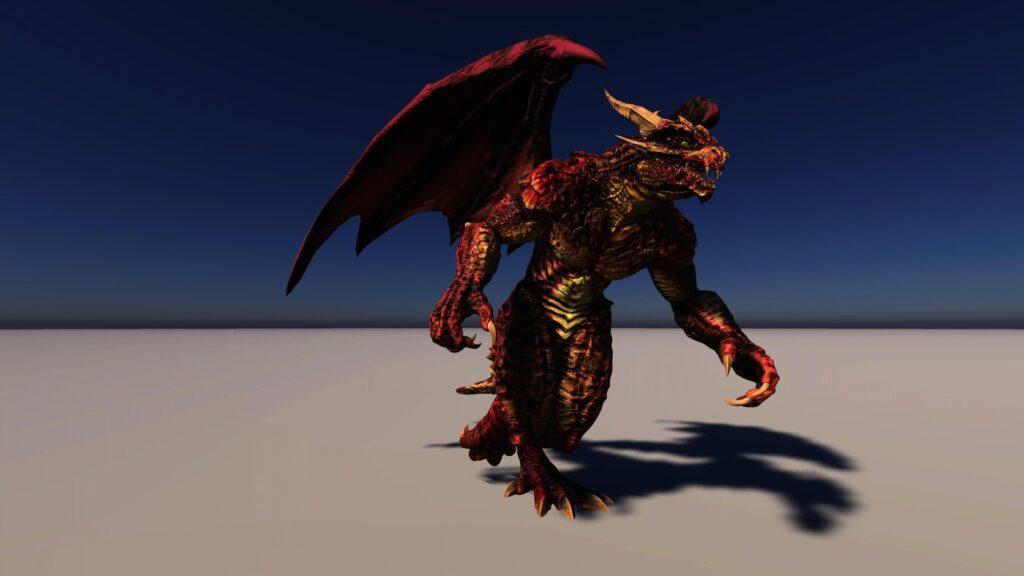 Drake the Dragonkin - rigged and animated 3D dragon model for Unity and Unreal Engine