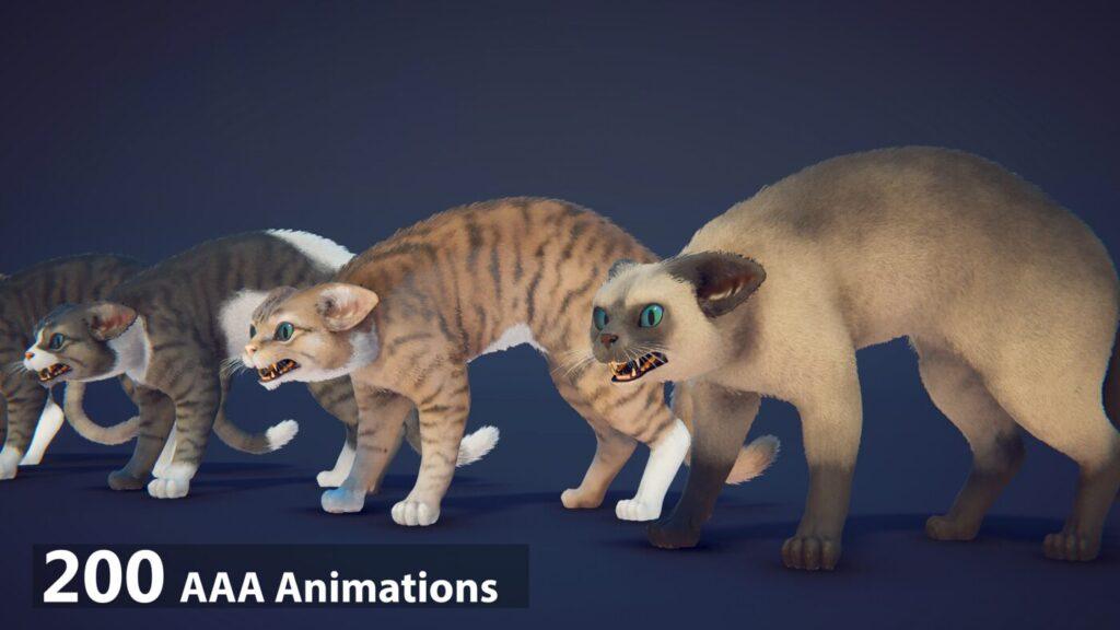 Milo the Cat (Realistic) - rigged and animated 3D cat model for Unity and Unreal Engine