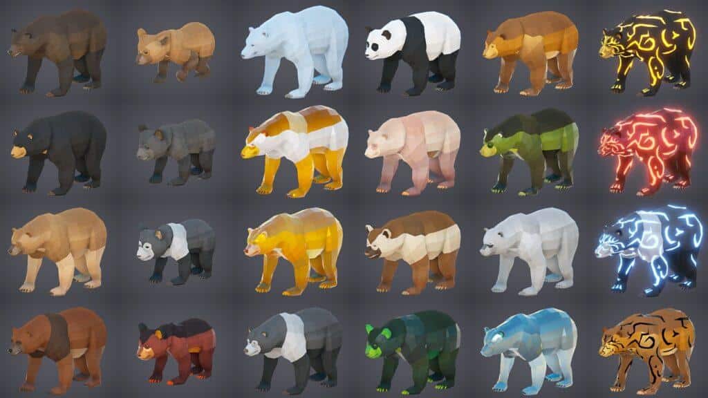 Poly Art: Bear - rigged and animated 3D forest animal model for Unity and Unreal Engine