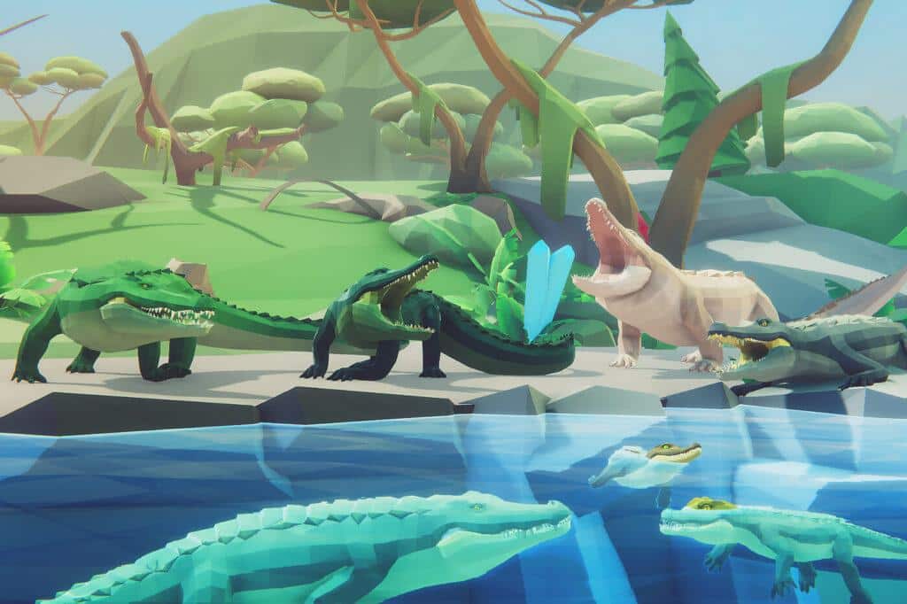 Poly Art: Crocodile - rigged and animated 3D reptile model for Unity and Unreal Engine