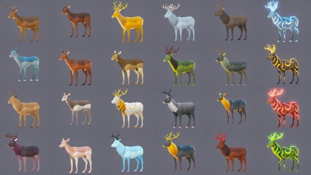 Poly Art: Deer - rigged and animated 3D forest animal model for Unity and Unreal Engine
