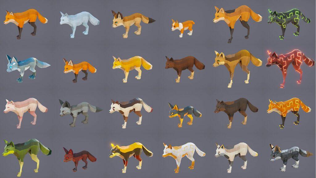 Poly Art: Fox - rigged and animated 3D forest animal model for Unity and Unreal Engine