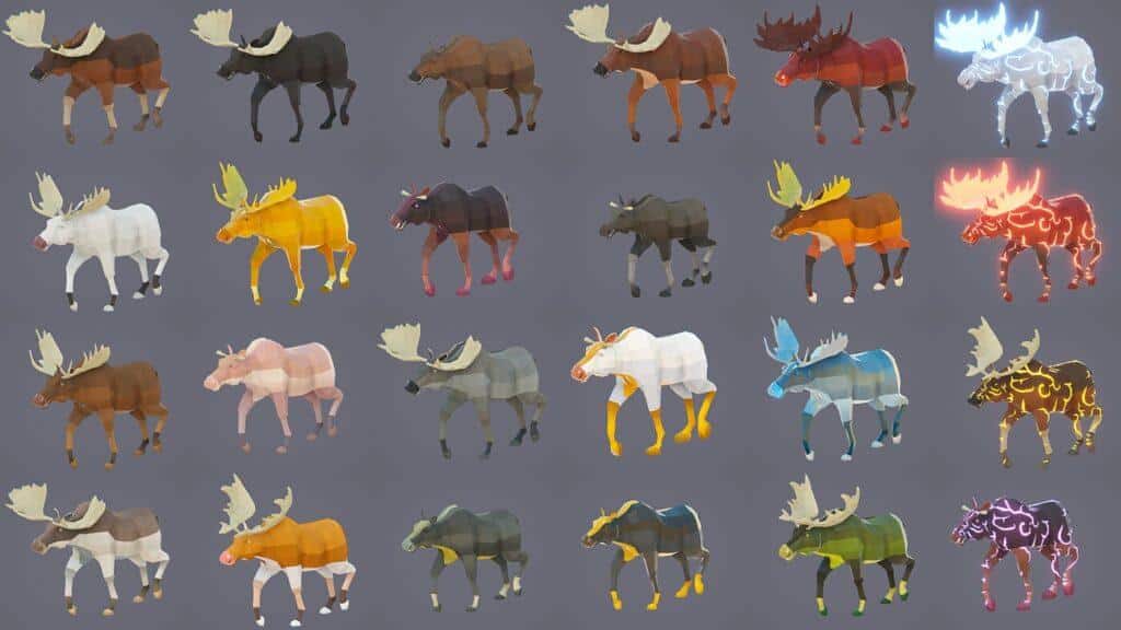 Poly Art: Moose - rigged and animated 3D forest animal model for Unity and Unreal Engine