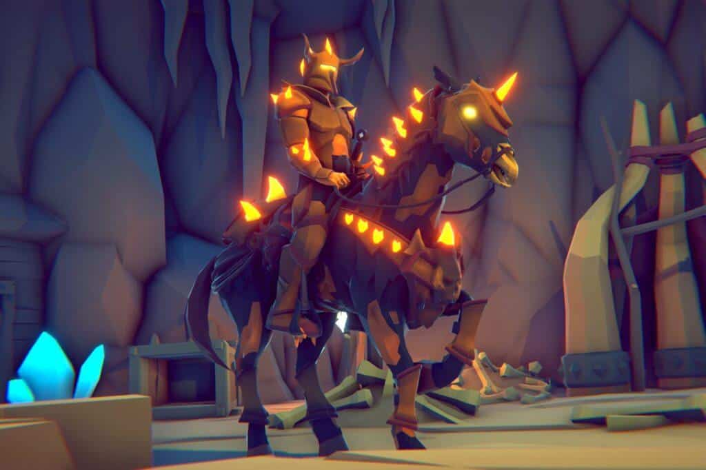 Poly Art: Undead Horse and Knight - rigged and animated 3D horse model for Unity and Unreal Engine